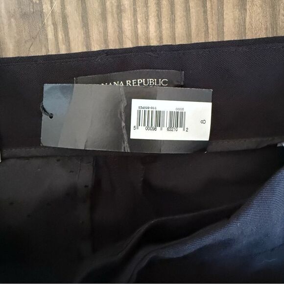 Banana Republic Black Drapey Wide-Leg Pant High Waisted 8 NWT - Picture 8 of 8